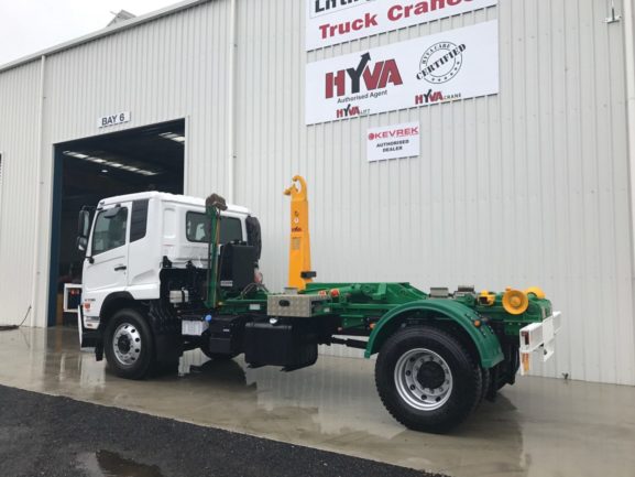 Hyva Hookloader, Model 09-45-S that we recently completed for WM Waste Managerment Services.